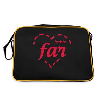 Far / fars dag / familj / Papa / pappa / bursdag - Sac Retro - noir/or - Dos