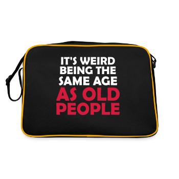 being old people age - Retro Bag - black/gold - Back