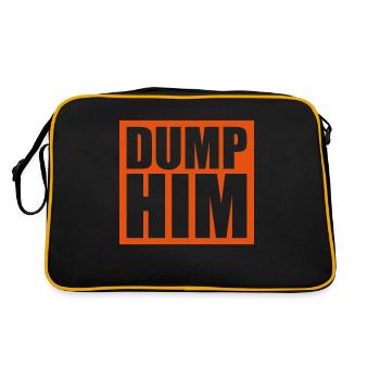 Dump Him Quote Logo - Sac Retro - noir/or - Dos