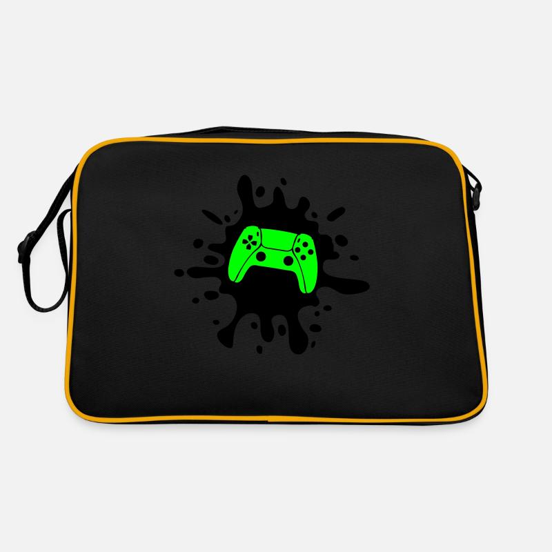 gamer gamepad klecks Retro Tasche