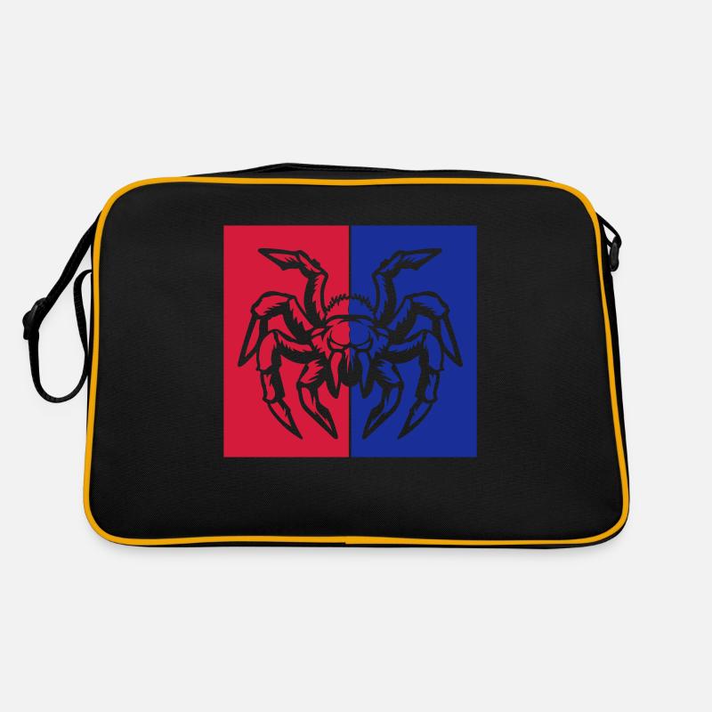 spinne spider - Retro Tasche - Schwarz/Gold
