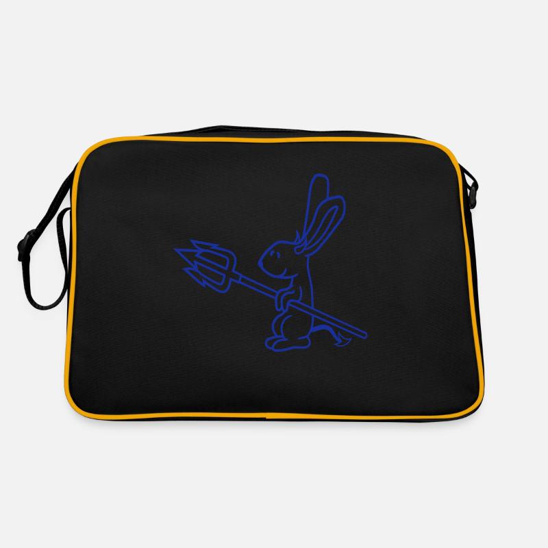 Bunny Devil Démon Mal Satan Enfer Trident Costume Sac Retro