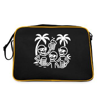 Beach Party Booze Skeleton - Retro Bag - black/gold - Back