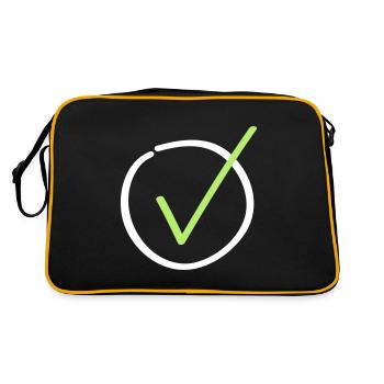 hook symbol icon - Retro Bag - black/gold - Back