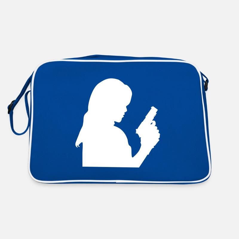 Frau Pistole silhouette agentin Retro Tasche