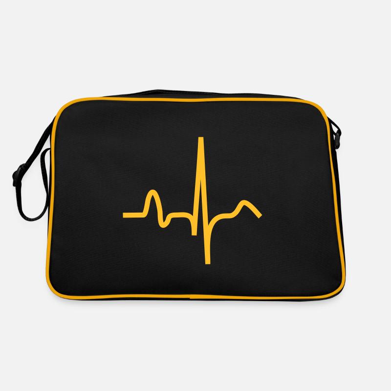 EKG - Retro Tasche - Schwarz/Gold