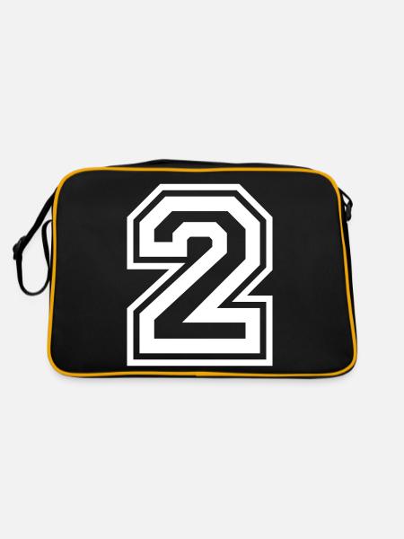 2 Number number - Retro Bag - black/gold - Back