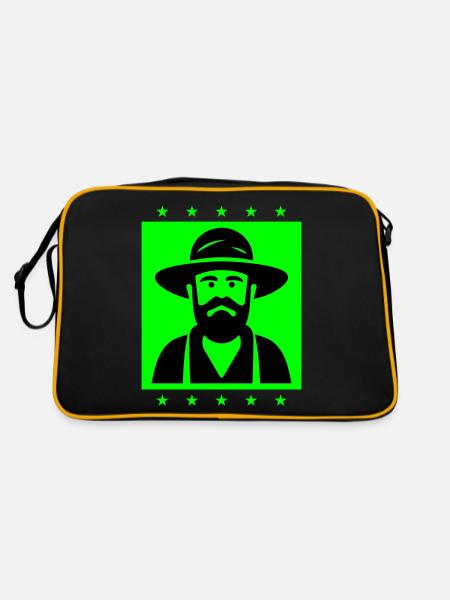 Agriculteur Silhouette de fermier - Sac Retro - noir/or - Dos