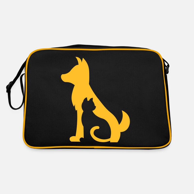 Chien simple chat / cadeau - anniversaire / chat et chien Sac Retro