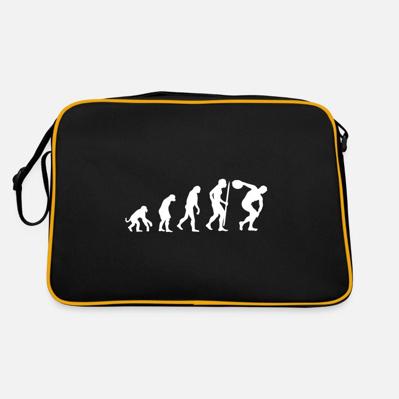 Evolution discus throw Athlete discus thrower Retro Bag