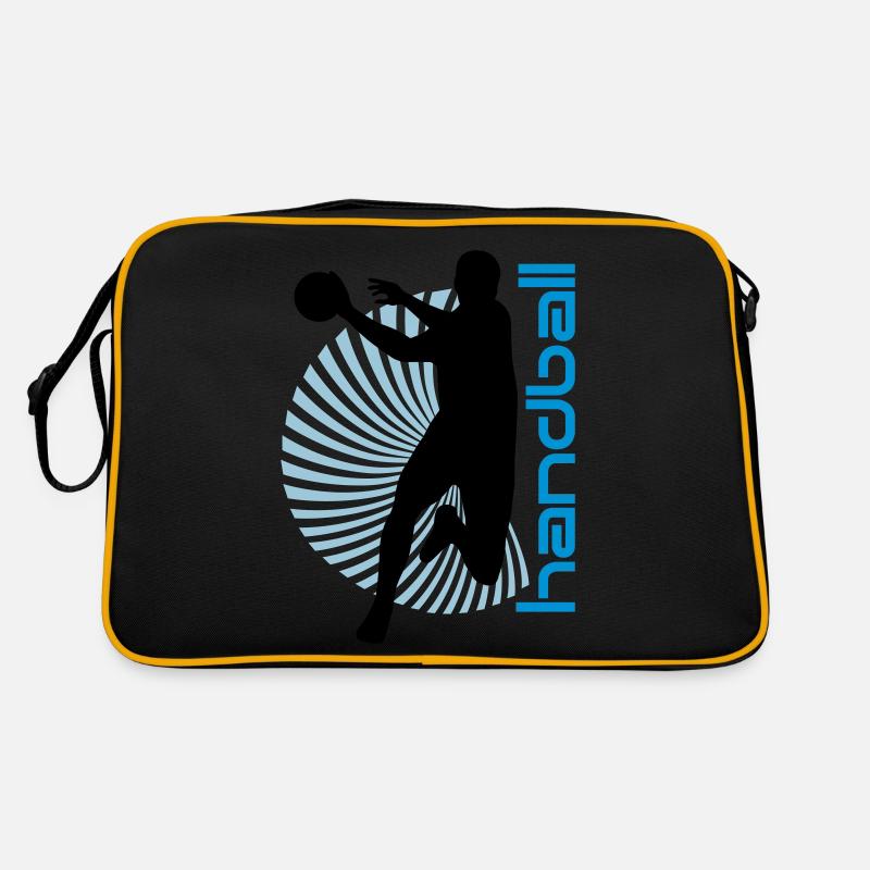 Spirale Handballer - Retro Tasche - Schwarz/Gold