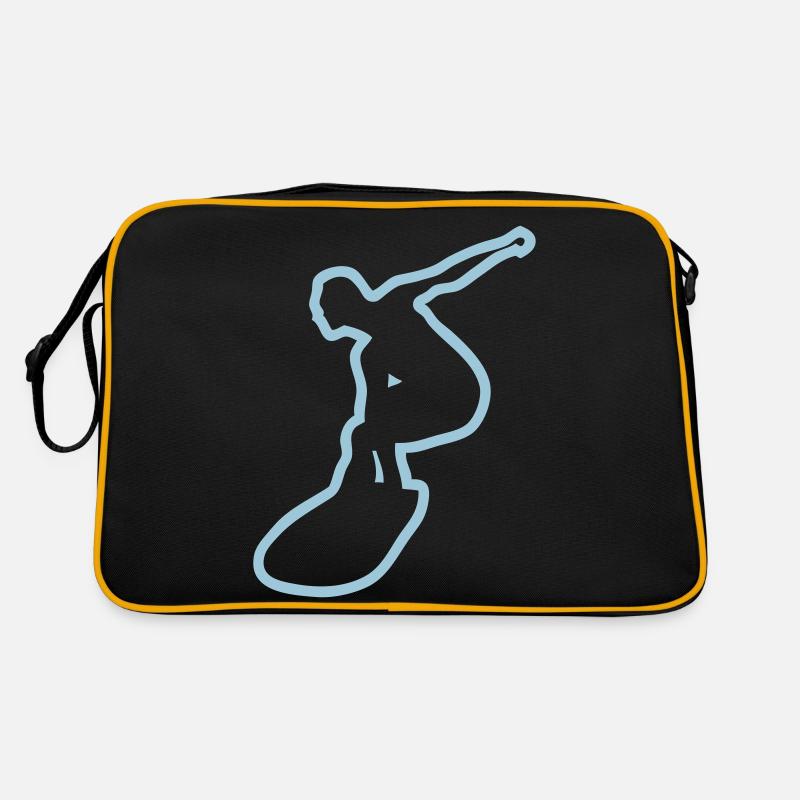 Surfer Surfer - Retro Tasche - Schwarz/Gold