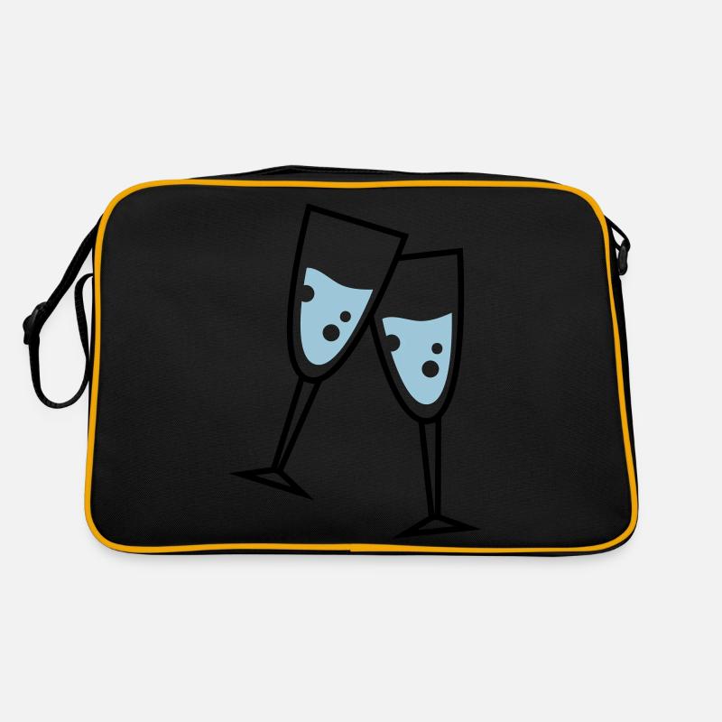 glas sekt Retro Tasche