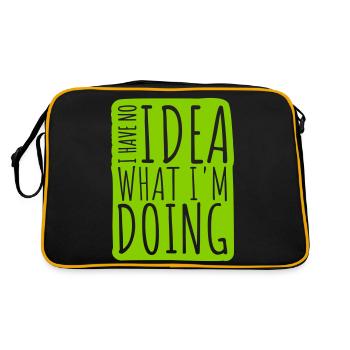 I Have No Idea - Retro Bag - black/gold - Back