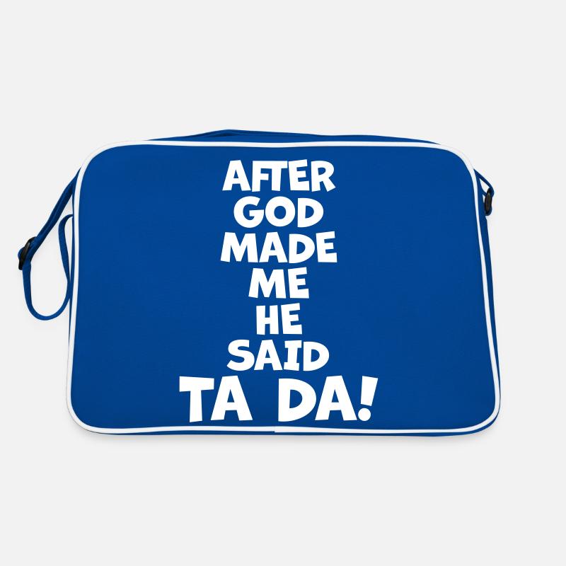 after god made me Retro Tasche