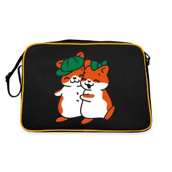 Hamster Frères et sœurs Couple Amoureux Partenaires - Sac Retro - noir/or - Dos