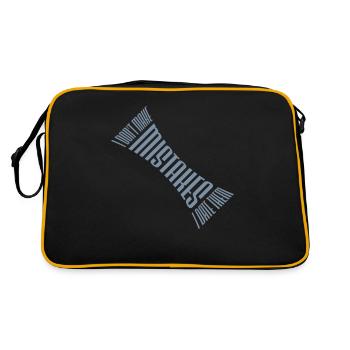 Date Mistakes Quote Logo - Retro Bag - black/gold - Back