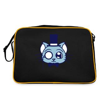 Sir Cat Gentleman Chapeau haut de forme Monocle Rich Gentleman - Sac Retro - noir/or - Dos