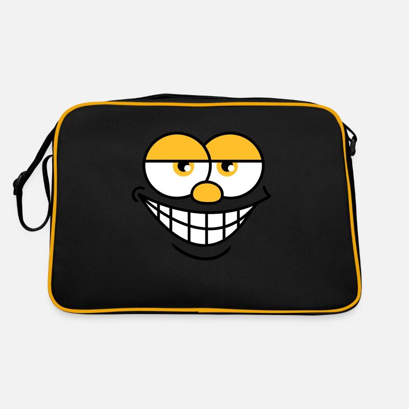 Grinning Comic Face Cool Facial Expression Retro Bag