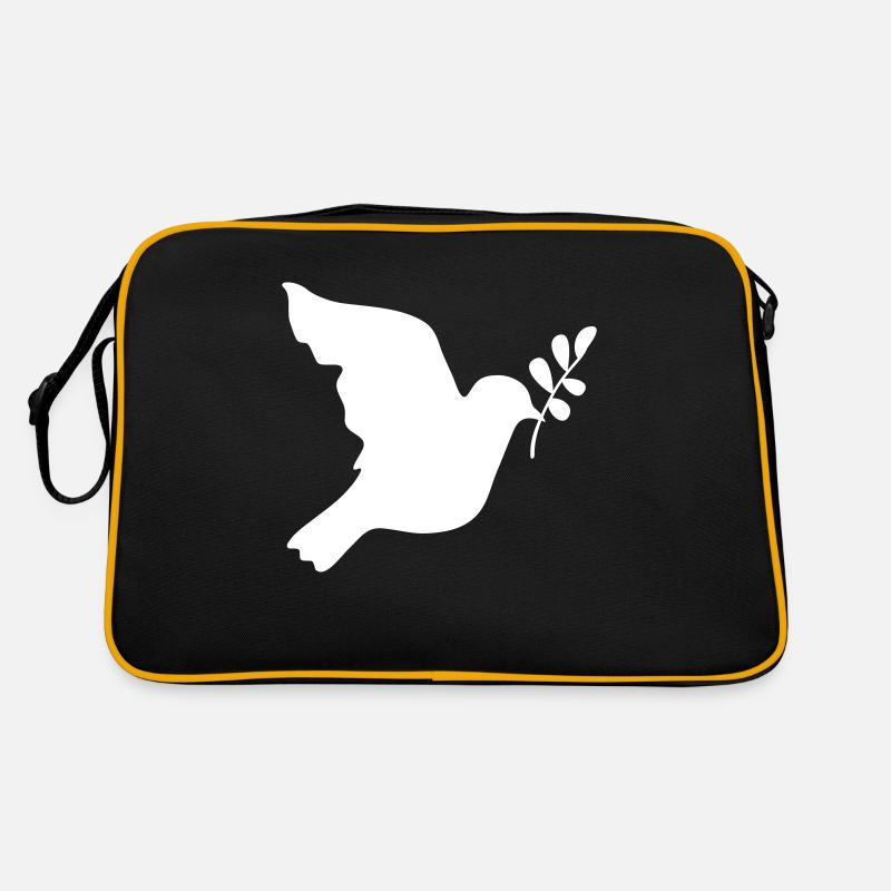 Taube - Retro Tasche - Schwarz/Gold