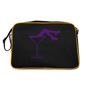 Martini Legs with Heels - Retro Tasche - Schwarz/Gold - Hinten