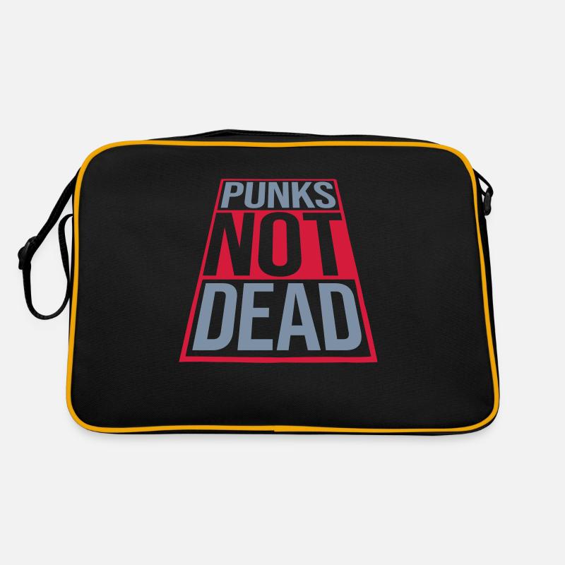 punks not dead Zitat Retro Tasche