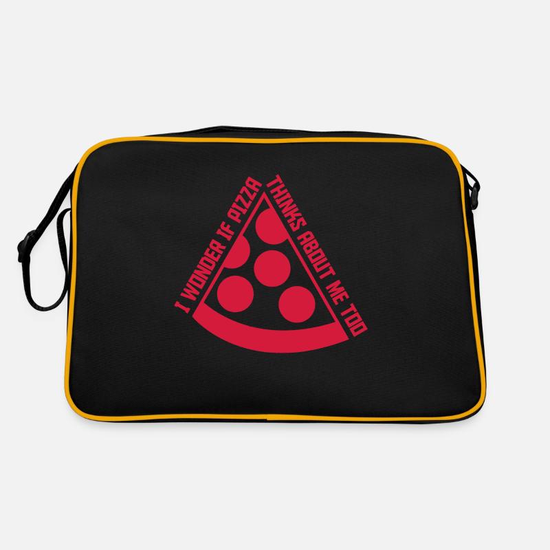 pizza thinks about me Retro Bag