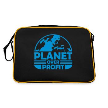 Planète sur le devis de profit - Sac Retro - noir/or - Dos