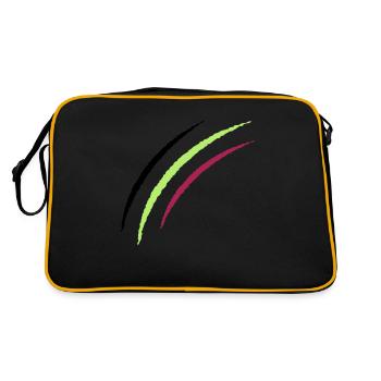 krallen belgien - Retro Tasche - Schwarz/Gold - Hinten