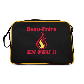 Brother-in-law ON FIRE - Retro Bag - black/gold - Back