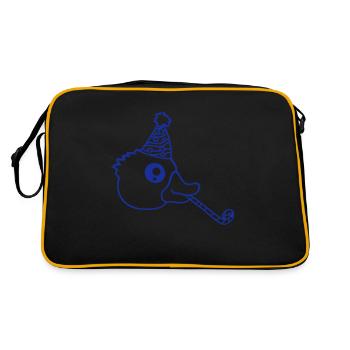Canard Fête Serviette Chapeau Anniversaire Célébrer le Nouvel An - Sac Retro - noir/or - Dos