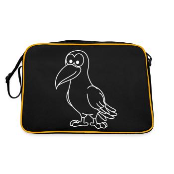 Crow Comic Animal - Retro Bag - black/gold - Back