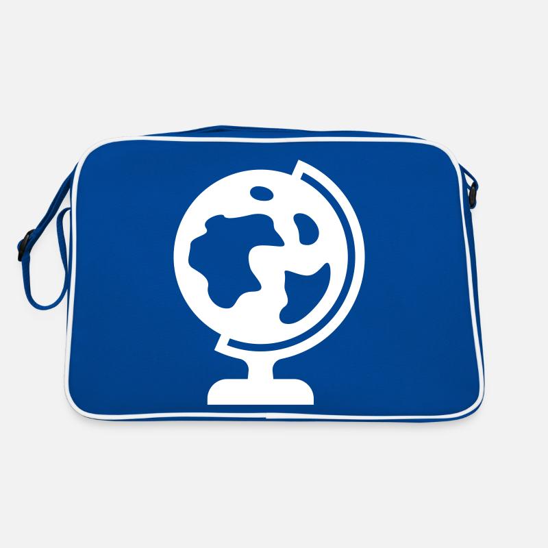 Globus symbol icon Retro Tasche