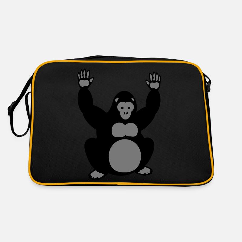 Gorilla Hände hoch 2 Retro Tasche