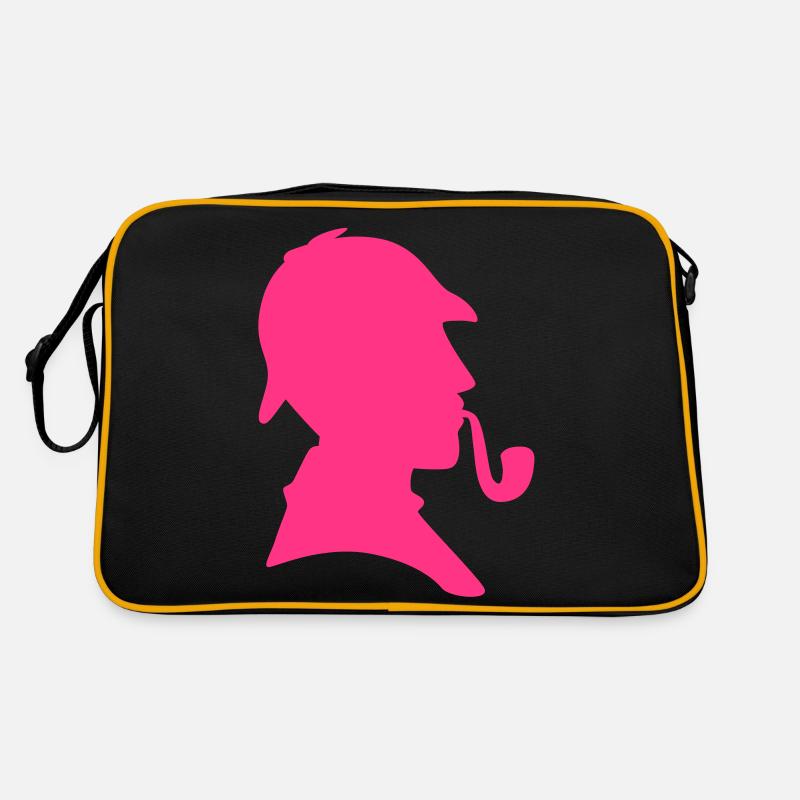 Sherlock - Retro Tasche - Schwarz/Gold