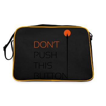 Push this Button - Retro Tasche - Schwarz/Gold - Hinten