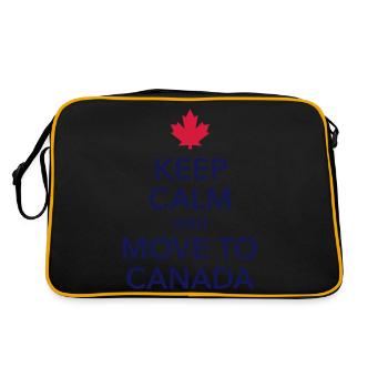 keep calm move to Canada Feuille d’érable Canada Amérique - Sac Retro - noir/or - Dos