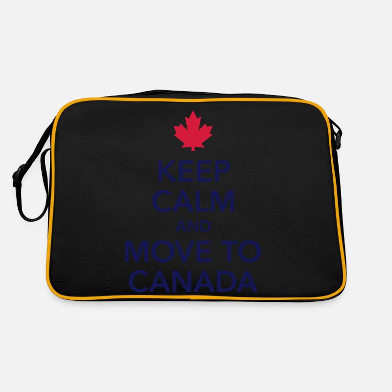 keep calm move to Canada Feuille d’érable Canada Amérique Sac Retro