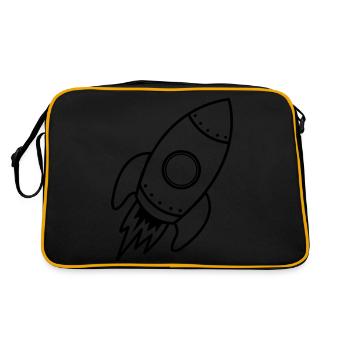 Rocket - Retro Bag - black/gold - Back