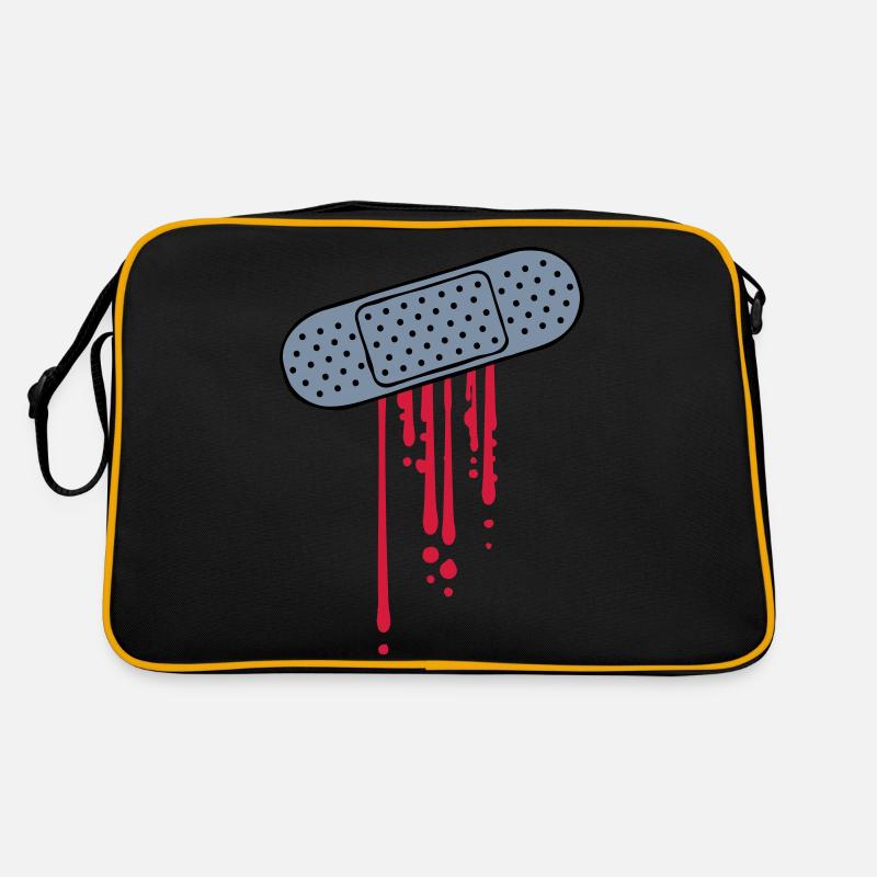 Blut Tropfen Pflaster Retro Tasche