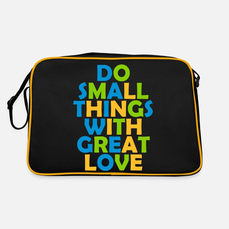 Zitat do small things Retro Tasche