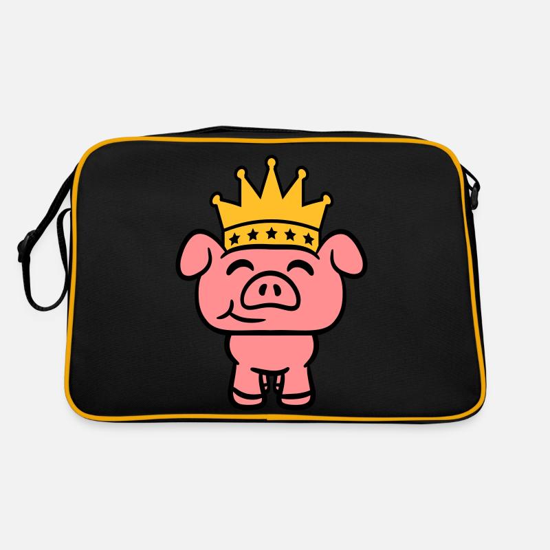 Cochon Roi Reine Prince héritier Princesse Sac Retro