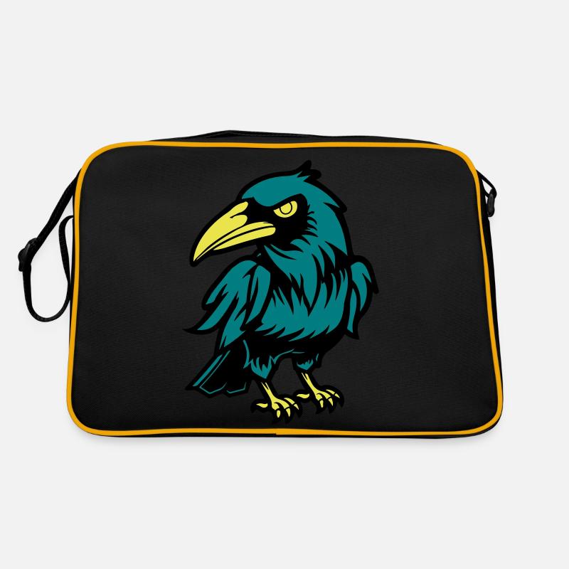 Corbeau Bande dessinée Animal Sac Retro