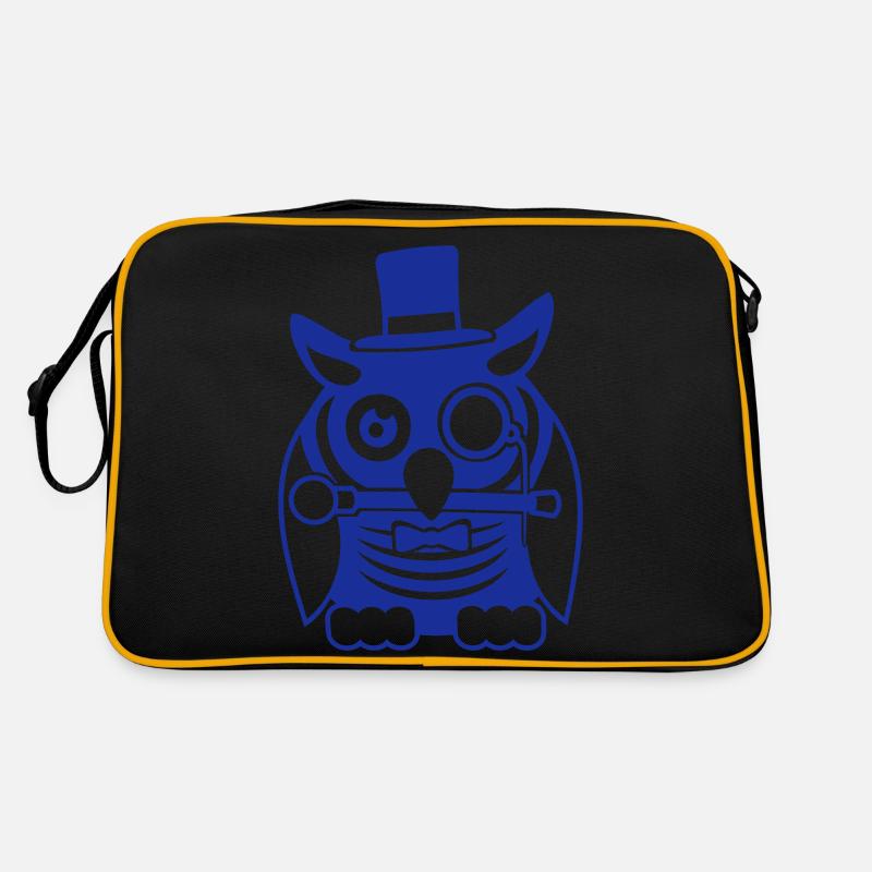 Sir Eule Zylinder Hut Monokel Brille reicher Herr Retro Tasche