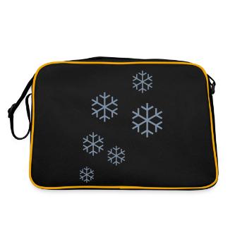 Snowflakes - Retro Bag - black/gold - Back
