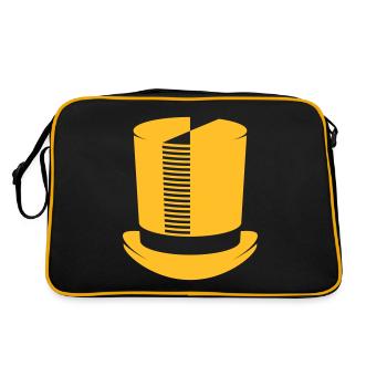 Cylindre / Chapeau Cylindre / Marié / Sorcier - Sac Retro - noir/or - Dos