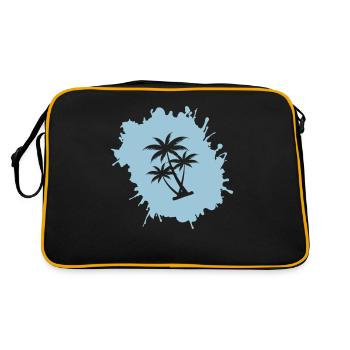 Palm Tree Blobs 2 - Retro Bag - black/gold - Back