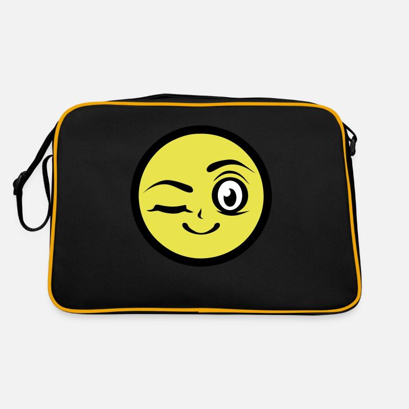 fille clin oeil sourire smiley Sac Retro