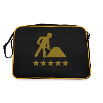 building site working deluxe - Retro Bag - black/gold - Back