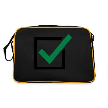 politik - Retro Tasche - Schwarz/Gold - Hinten